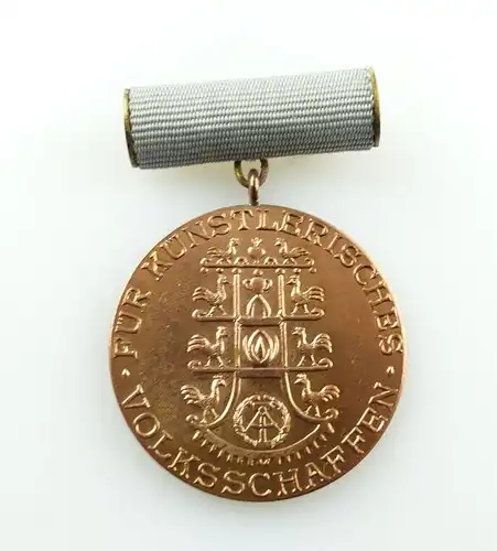 #e4564 DDR Medaille Preis für künstlerisches Volksschaffen 1973-89 verliehen 31d