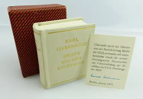 Minibuch: Karl Liebknecht - Briefe aus dem Zuchthaus "überreicht von..." e303