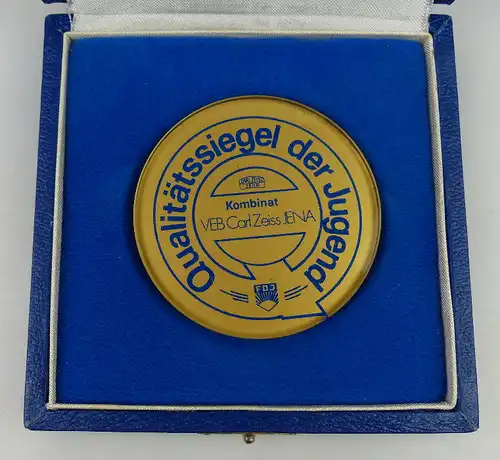 Medaille: Qaulitätssiegel der Jugend Carl Zeiss Jena Kombinat VEB Car, Orden1301
