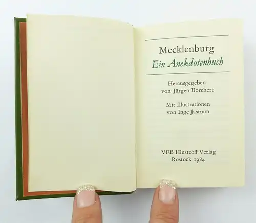 #e7328 Minibuch: Mecklenburg Ein Anekdotenbuch herausgegeben von Jürgen Borchert