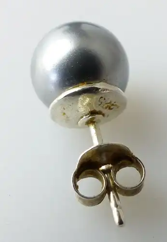 #e2151 Perlen Ohrstecker und dazu passende Kette mit Perle in 925er Silber