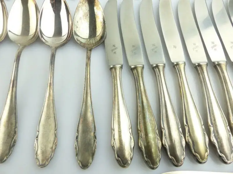 75 teiliges original altes WMF Besteck Modell 2200 in 90er Silberauflage e682 6