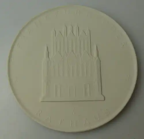 große Meissen Medaille im Etui: Frankfurt / Oder Rathaus, un049