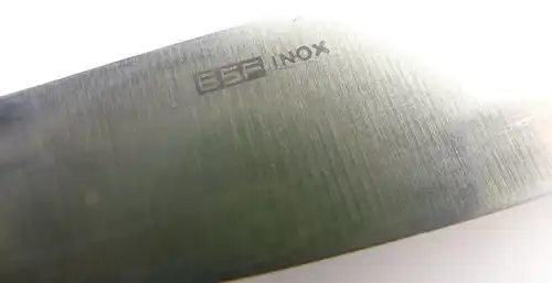 12 original alte Messer von Inox BSF in 90er Silberauflage e675