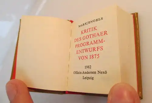 Minibuch: Kritik des Gothaer Programmentwurfs 1875 Marx Engels bu0198