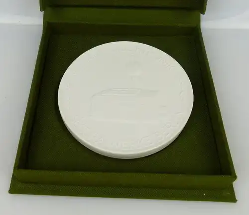 Meissen Medaille im Etui: VEB Mikroelektronik Secura Werke Berlin, un045