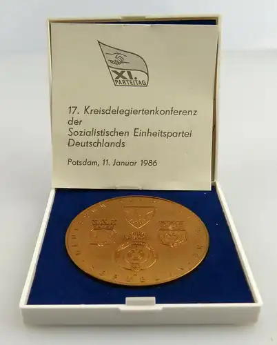 Medaille: DDR Kreis Potsdam 17. Kreisdelegiertenkonferenz der SED 1986 Orden2743