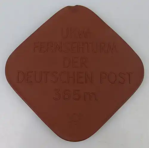 große Meissen Medaille im Etui: UKW Fernsehturm der Deutschen Post Berlin, un037