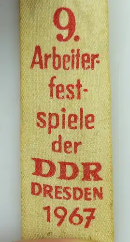 Abzeichen: 9. Arbeiterfestspiele der DDR DResden 1967, Orden1010