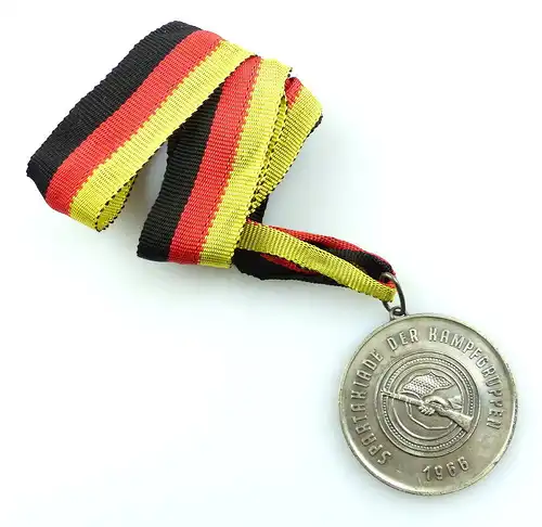 #e4070 DDR Medaille Spartakiade der Kampfgruppen 1966 silberfarben
