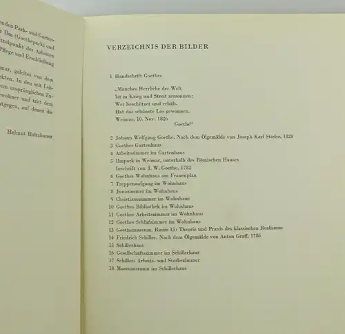 e7663 Weimar Klassiker-Stätten im Bild mit 18 Bildern 1973 5. Auflage