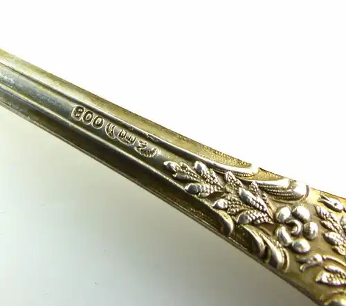 #e5855 Alte Kelle / Soßenkelle aus 800 (Ag) Silber Gründerzeit mit Ziermonogramm