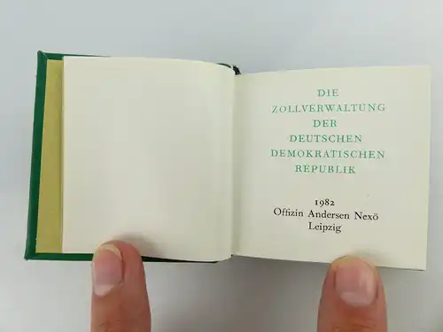 Minibuch: Zollverwaltung der DDR Offizin Andersen Nexö e262