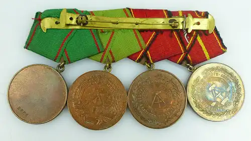 Ordenspange: Medaille vorb. Grenzdienst, Verdienstmedaille NVA Gold, Orden1279