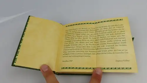 Minibuch: durch Wald und Flur 25 deutsche Volkslieder in echtes Leder geb.bu0454