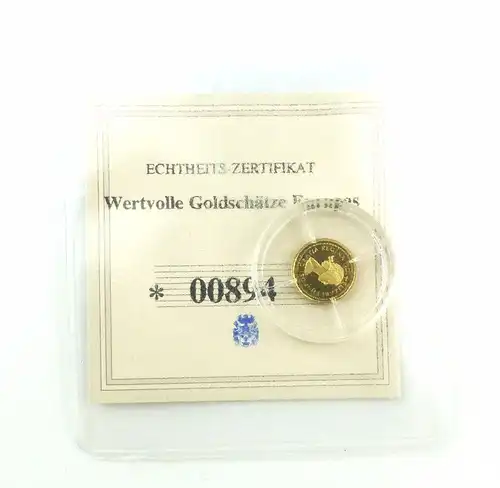 #e7268 Münze Wertvolle Goldschätze Europas 585 Gold *00894* Elizabeth II