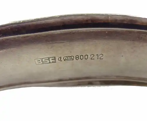 #e6862 Schöner alter BSF Serviettenring aus 800 (Ag) Silber mit Gravur Dörthi
