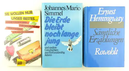 3 Bücher: Die Erde bleibt noch lange jung, sämtliche Erzählungen...e1278