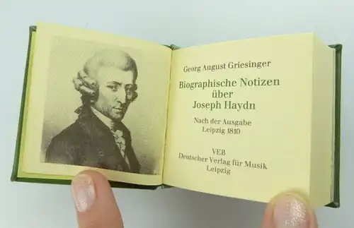 Minibuch: Biographische Notizen über Joseph Haydn nach Ausgabe Leipzig 1810 e227