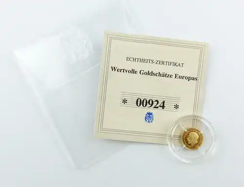 #e7254 Münze Wertvolle Goldschätze Europas Georg V. Souvereign 585 Gold *000924*