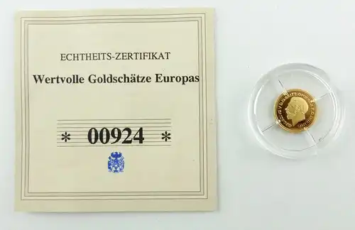#e7254 Münze Wertvolle Goldschätze Europas Georg V. Souvereign 585 Gold *000924*