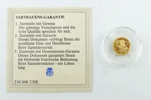 #e7254 Münze Wertvolle Goldschätze Europas Georg V. Souvereign 585 Gold *000924*