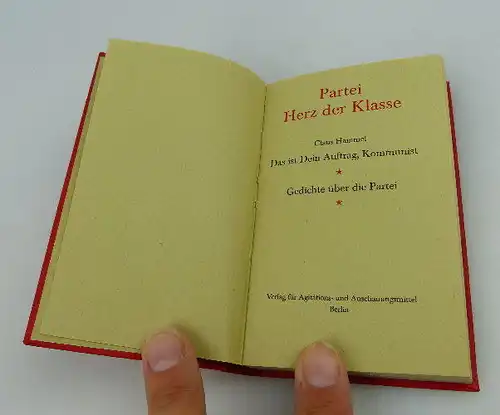 Minibuch: Partei Herz der Klasse - Claus Hammel 1. Auflage + signiert + bu0428