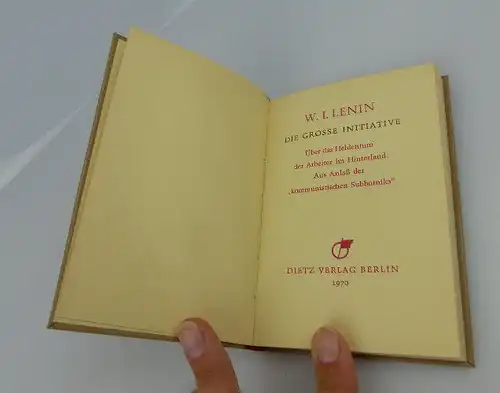 Minibuch Die große Initiative W I Lenin Dietz Verlag Berlin 1970 bu0427