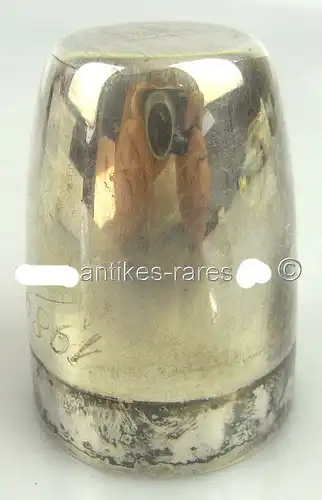 alter Wodkabecher Schnapsbecher aus 800 Ag Silber Wilkens Gravur Jahreszahl 1989