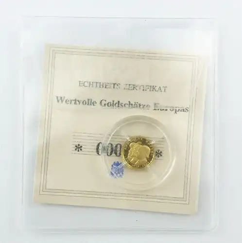 #e7249 Münze Wertvolle Goldschätze Europas - Replik Drei Könige 585 Gold *00026*