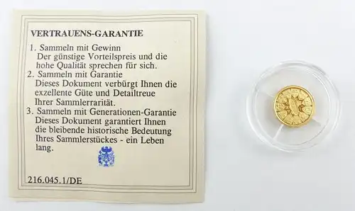 #e7249 Münze Wertvolle Goldschätze Europas - Replik Drei Könige 585 Gold *00026*