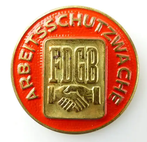 #e2050 Arbeitsschutzwache FDGB goldfarben Abzeichen DDR