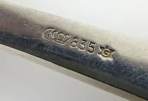 Alter Sahnelöffel in 835 (Ag) Silber massiv e575