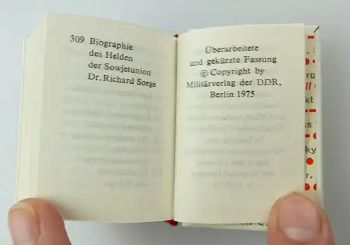 #e3182 2 Minibücher: Dr. Sorge funkt aus Tokyo Dr. Richard Sorge