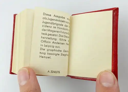 #e3177 Minibuch: Ernst Thälmann Vorbild der Jugend 1976 Offizin Andersen Nexö