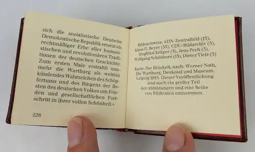 Minibuch: Die Wartburg Union Verlag Berlin 1984 bu0989