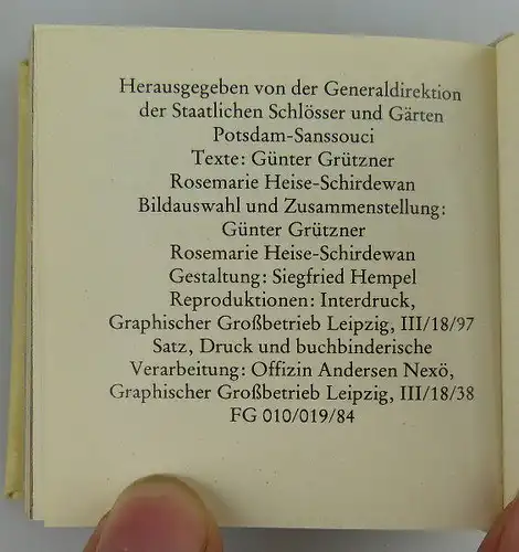 Minibuch: Cecilienhof 1984 Offizin Andersen Nexö mit Widmung Buch1548