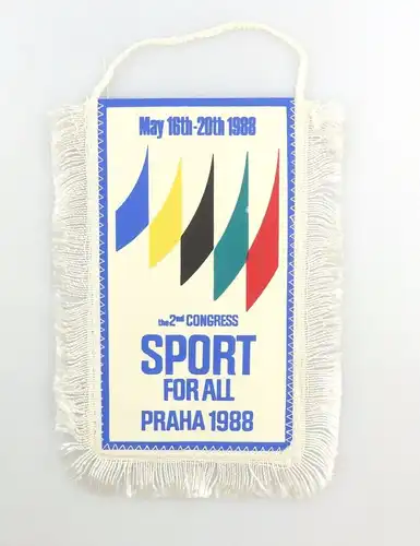 #e6200 DDR Wimpel 16.-20. Mai 1988 Sport for all Praha Prag 2nd congress