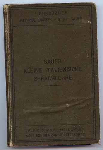 Sauer, Kleine italienische Sprachlehre 1902