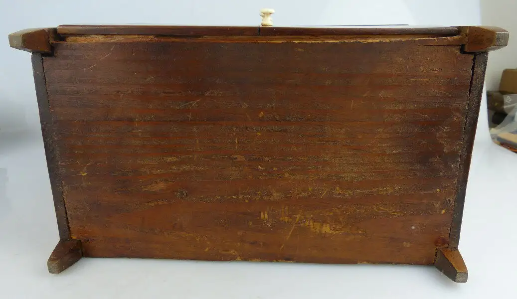 original alter Biedermeier Modell Schrank mit 3 Schubladen Miniatur so067 8