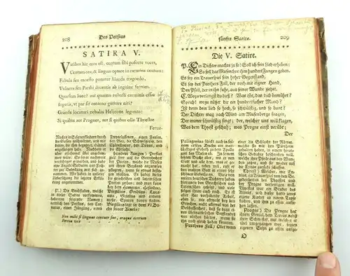 #e4408 Altes Buch: Johann Daniel Henden Des Persius Flaccus Satiren 1738
