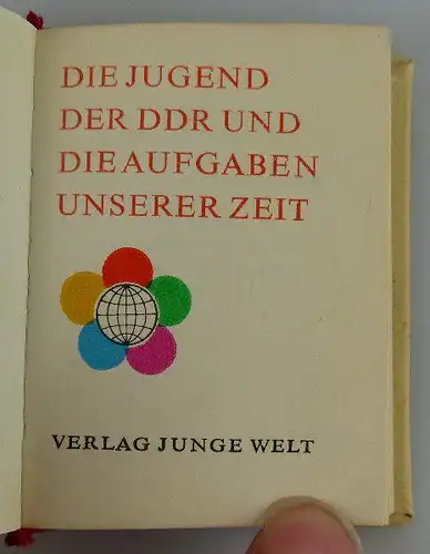 Minibuch: Die Jugend der DDR & die Aufgaben unserer Zeit Egon Krenz übe Buch1532