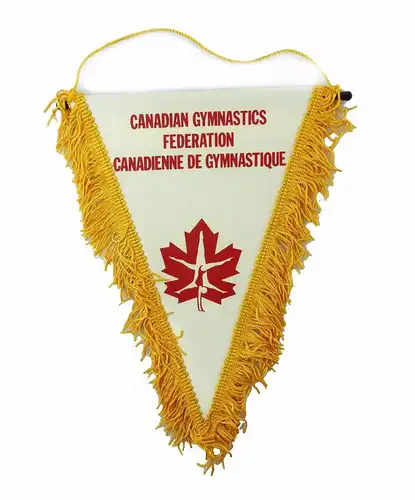 #e6465 Original alter Wimpel Canadian Gymnastics Federation Canadienne de Gymn.