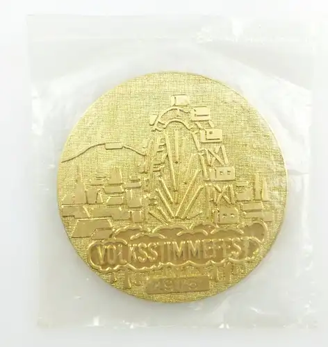 #e5340 DDR Medaille: Volksstimme - Fest 1975 goldfarben OVP