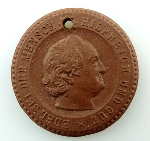 #e3509 Meissen Medaille Volkssolidarität Goethe Jahr 1949 edel sei der Mensch