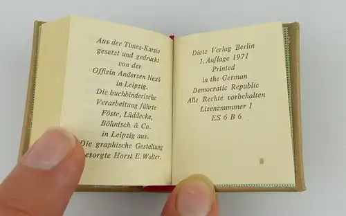 Minibuch: Rosa Luxenburg / Briefe aus dem Gefängnis Dietz Verlag 1971 / r063