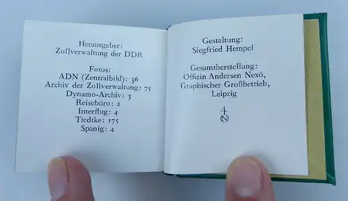 Minibuch Zollverwaltung der DDR mit Vollgoldschnitt bu0959