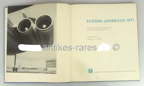 Flieger-Jahrbuch 1971 von Heinz A.F. Schmidt VEB Verlag Verkehrswesen Berlin