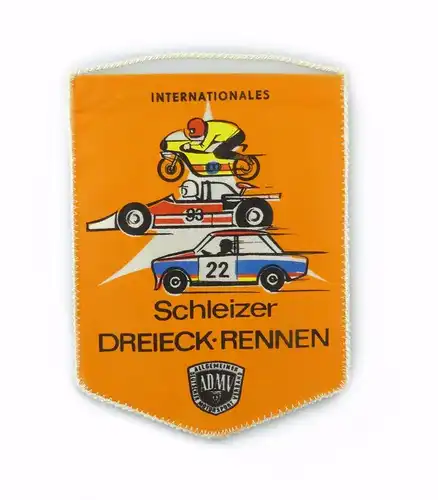 #e7161 Original alter DDR Wimpel Internationales Schleizer Dreieck Rennen ADMV