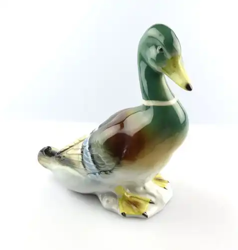 #e4830 Riesige Porzellanfigur sitzende Ente von Gräfenthal